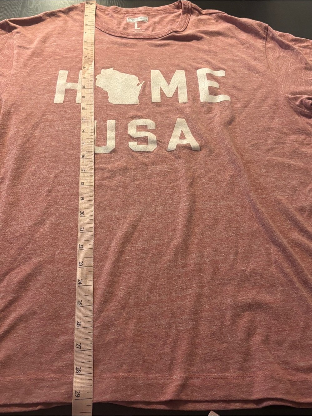 Women's Short Sleeve 'Home USA' Tee - Dusty Rose - Picture 6 of 7